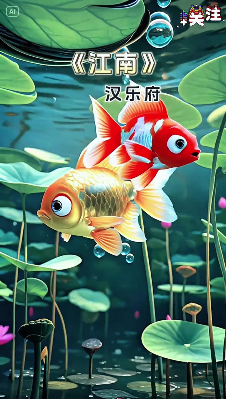 《江南》汉乐府 江南可采莲,莲叶何田田。鱼戏莲叶间。鱼戏莲叶东,鱼戏莲叶西