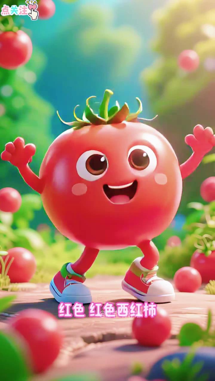 启蒙早教儿歌《蔬菜水果歌》蔬菜水果儿歌，认识蔬菜水果，宝宝认颜色，儿童启蒙早教