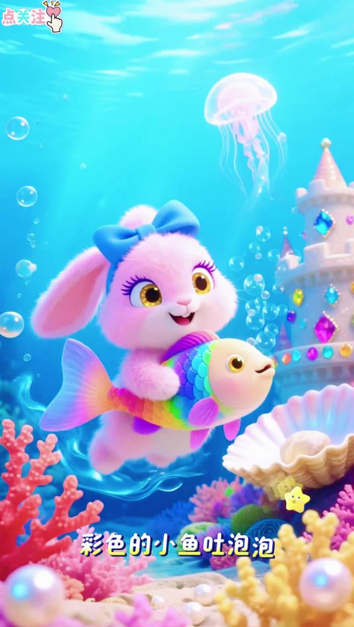 早教儿歌,益智启蒙「小鱼吐泡泡」彩色的小鱼吐泡泡,会吐泡泡呀真奇妙