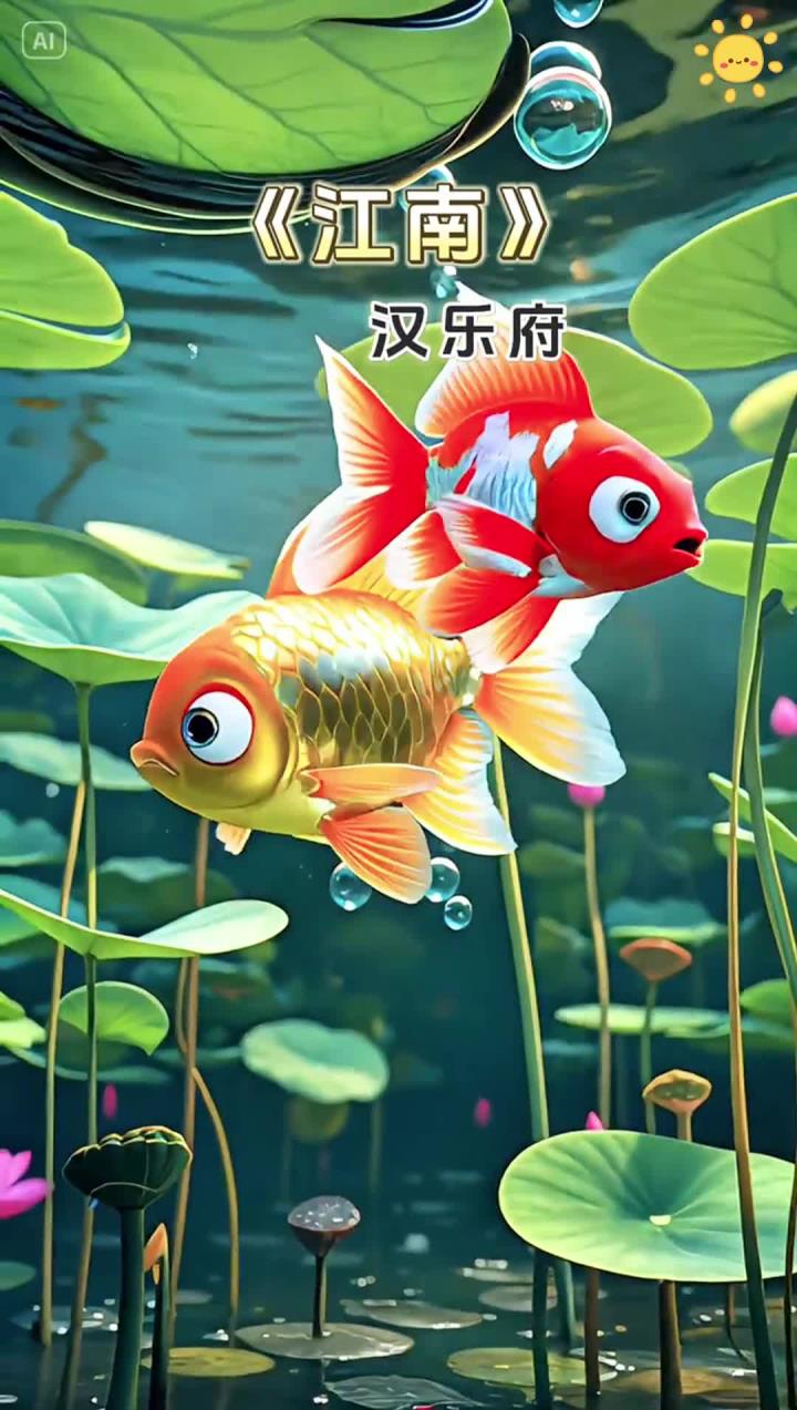 《江南》汉乐府 江南可采莲,莲叶何田田。鱼戏莲叶间。鱼戏莲叶东,鱼戏莲叶西