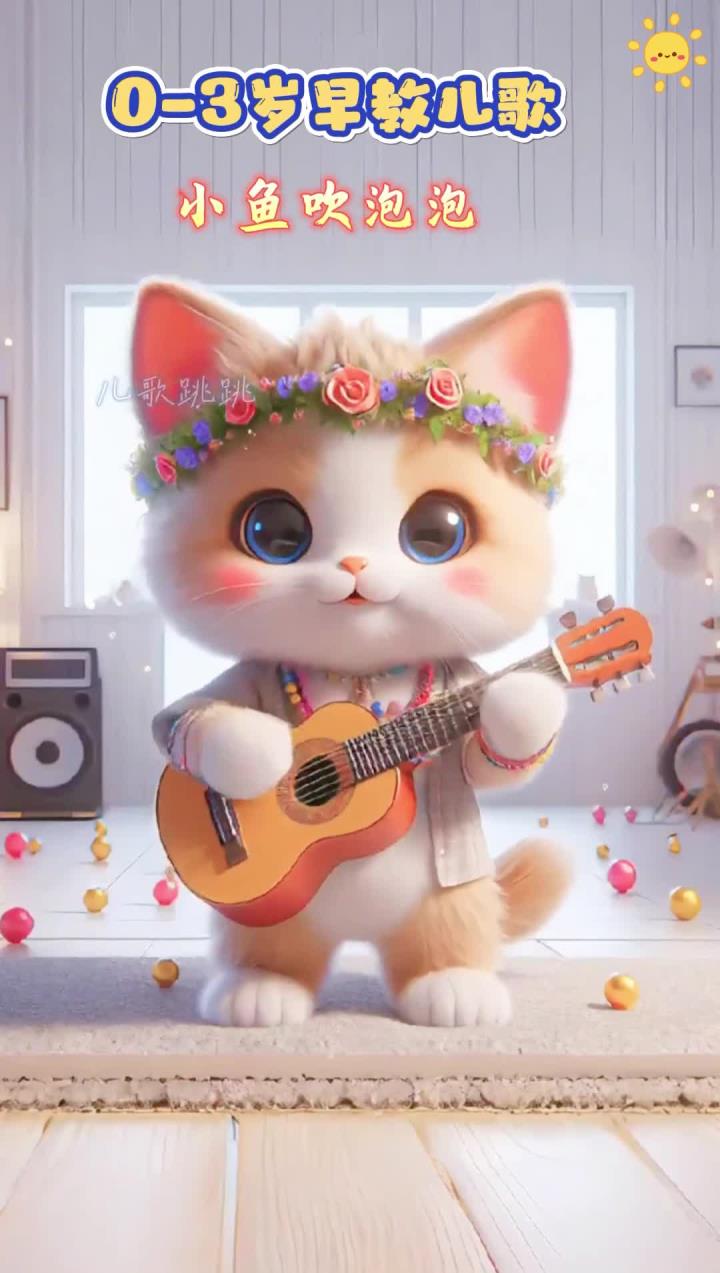 儿歌多多0-3岁儿歌大全 100首最火儿歌直播《小鱼吹泡泡》早教益智儿歌动画