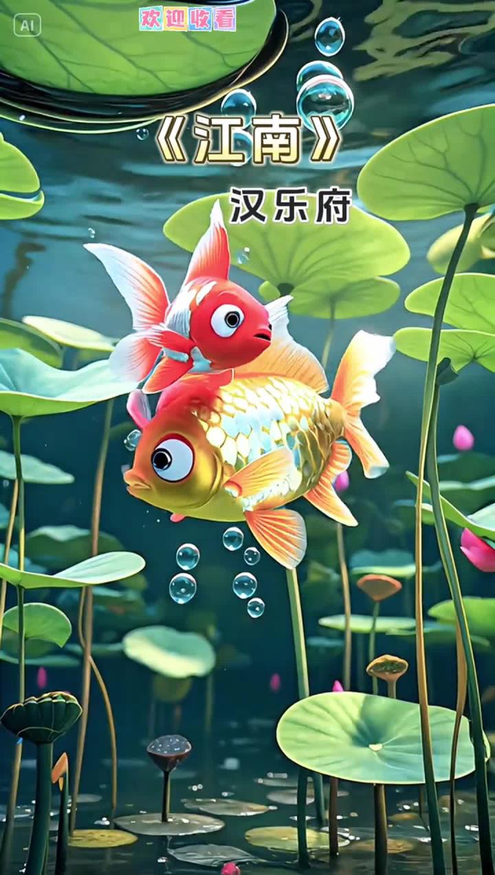 《江南》汉乐府 江南可采莲,莲叶何田田。鱼戏莲叶间。鱼戏莲叶东,鱼戏莲叶西