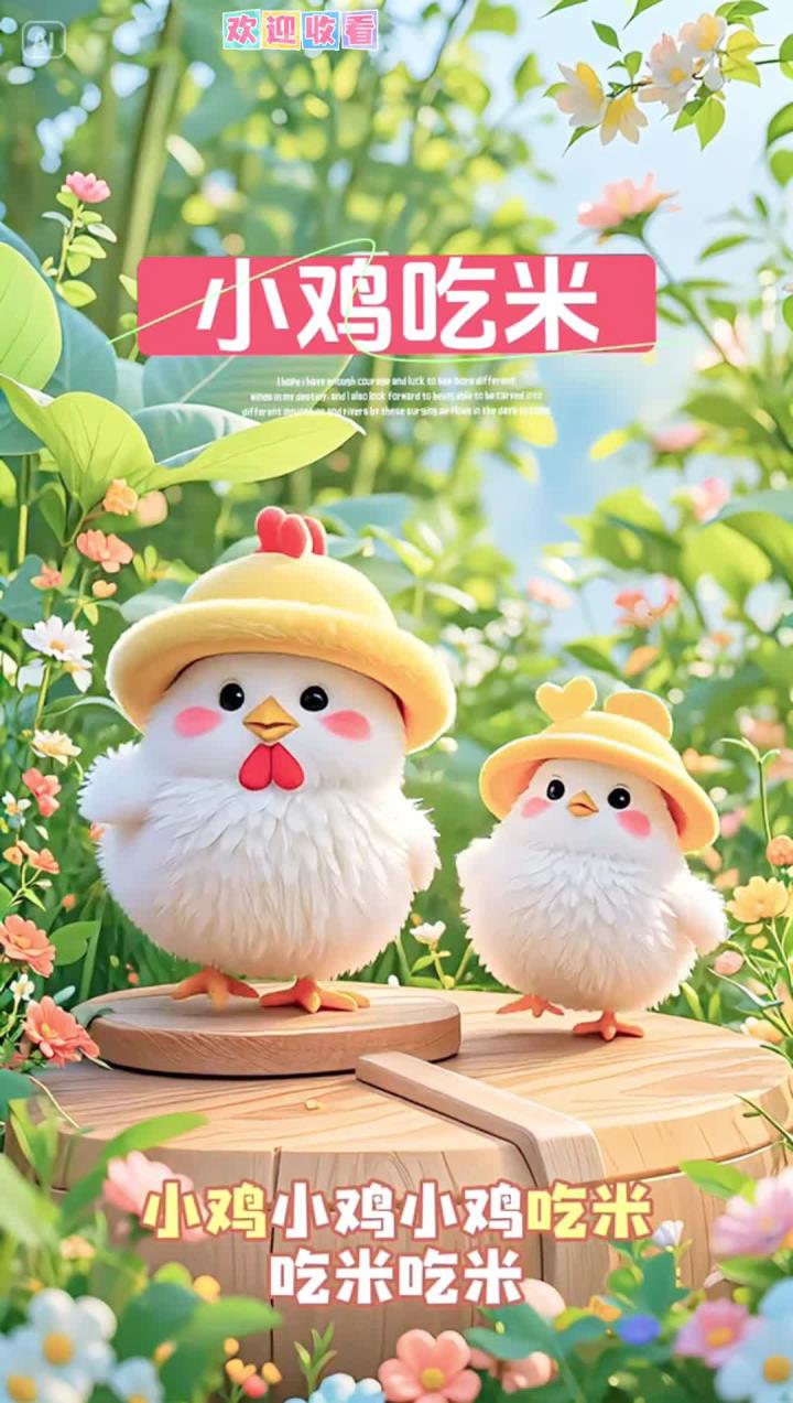 「国潮风 萌鸡版儿歌《小鸡吃米》」正能量满满,好习惯加分!每个妈妈都要和宝宝一