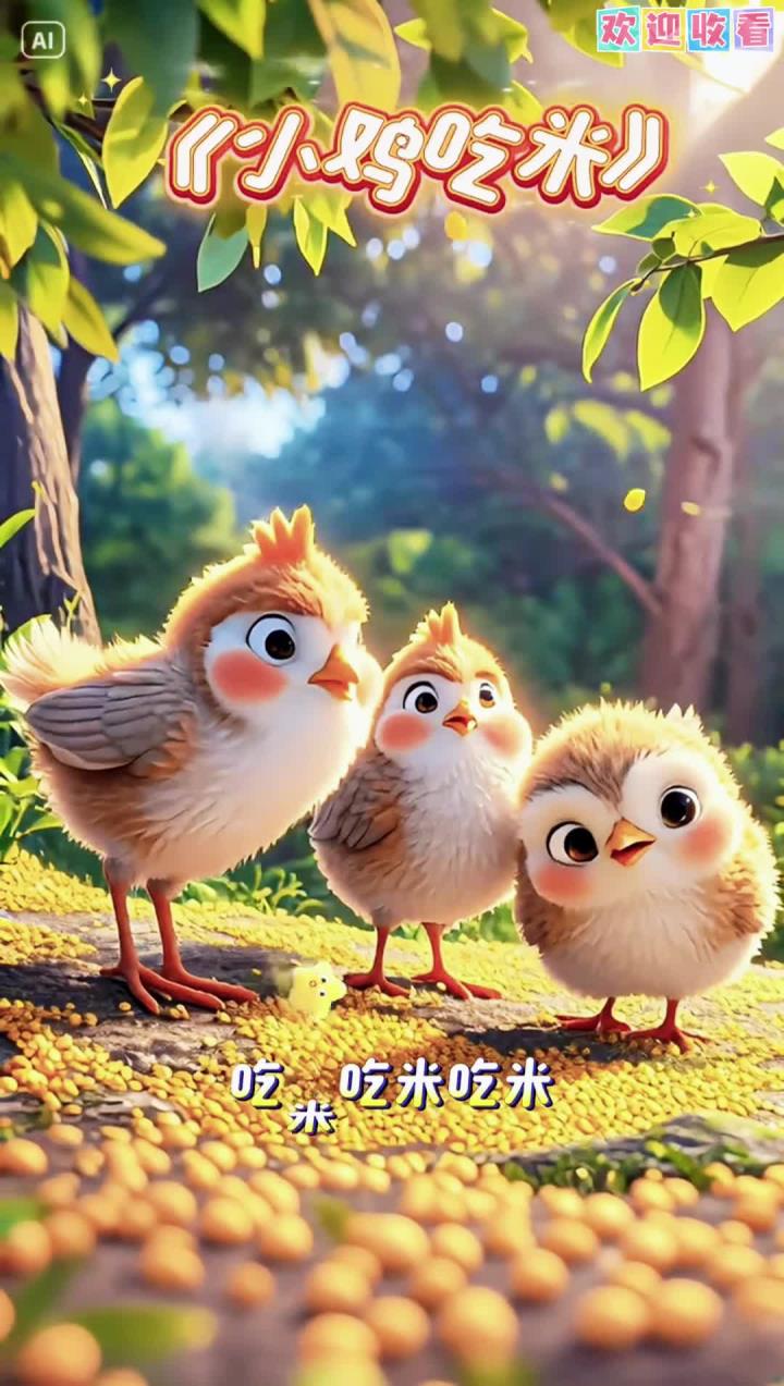《小鸡吃米》儿歌