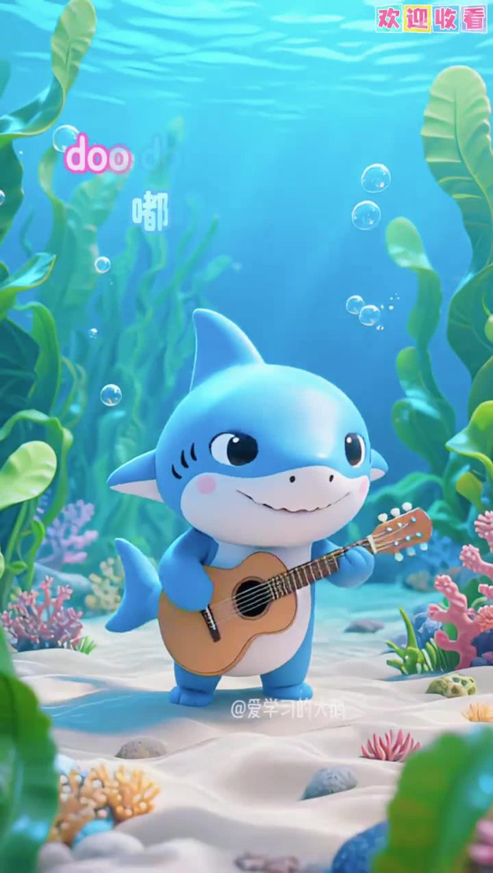 启蒙早教儿歌《baby shark》,鲨鱼宝宝儿歌,鲨鱼宝宝嘟嘟嘟,儿童启蒙早教儿歌,好听