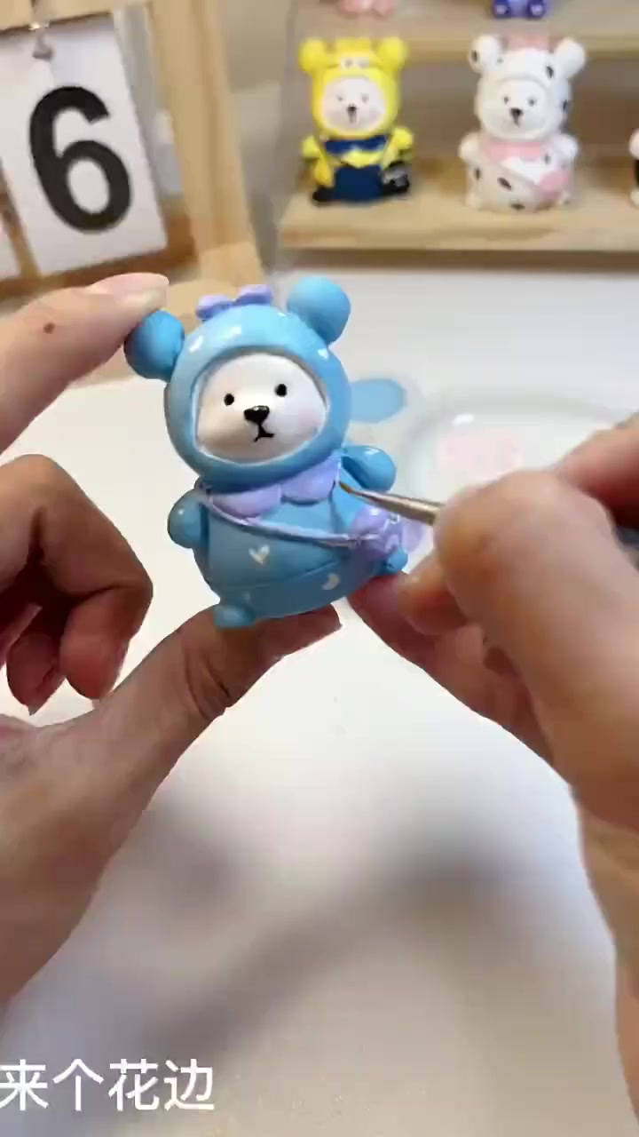 可爱背包熊石膏娃娃制作一整套送给你的闺蜜