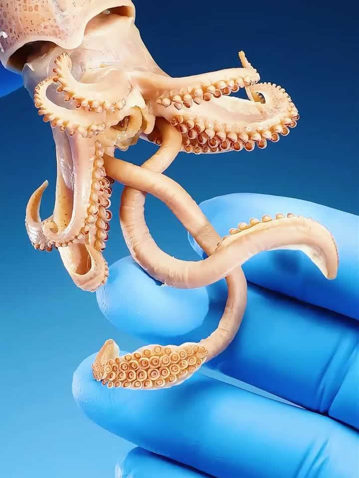 章鱼和鱿鱼的触手有什么不一样?