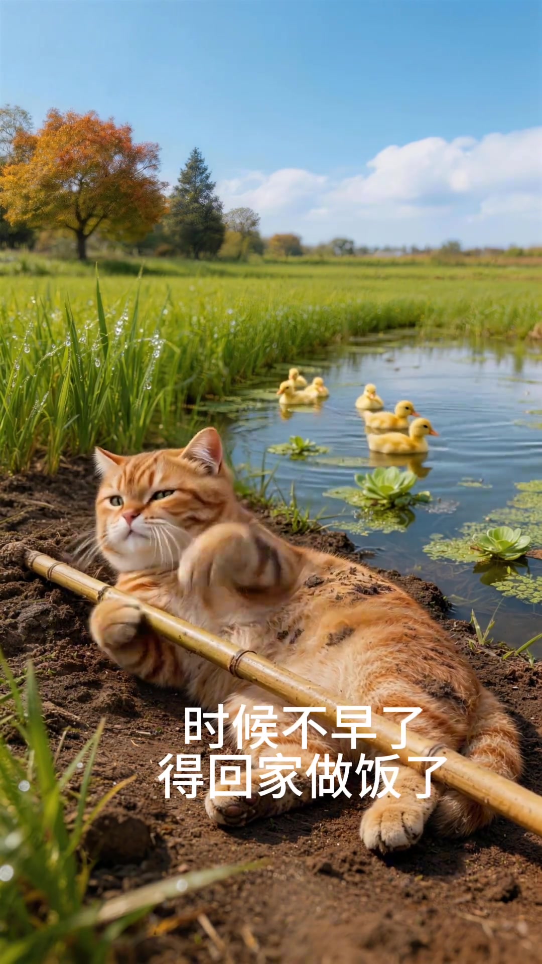 胖橘猫做饭，今天约虎哥吃青椒肉丝炒胡萝卜#会做饭的猫 #萌宠