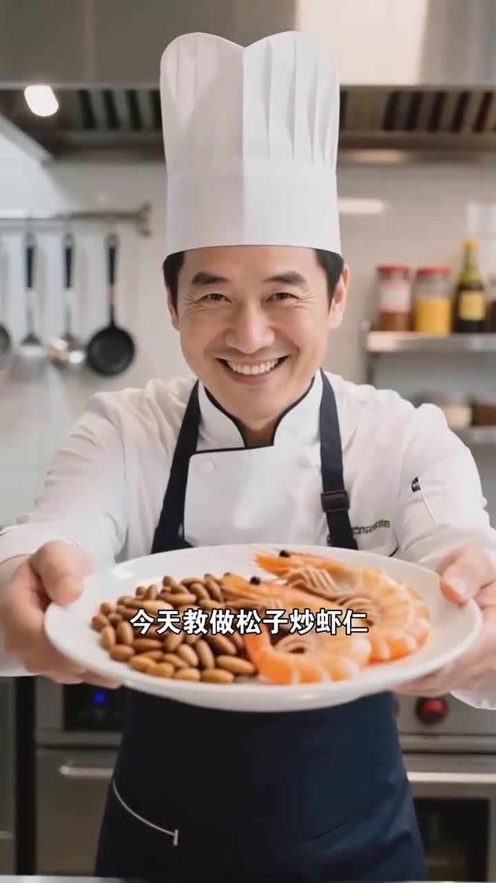 松子炒虾仁,鲜香又营养,宴席家常菜