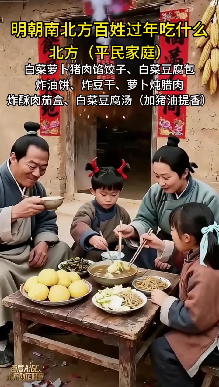 明朝时期南北方普通和富裕阶层的人过年吃什么?