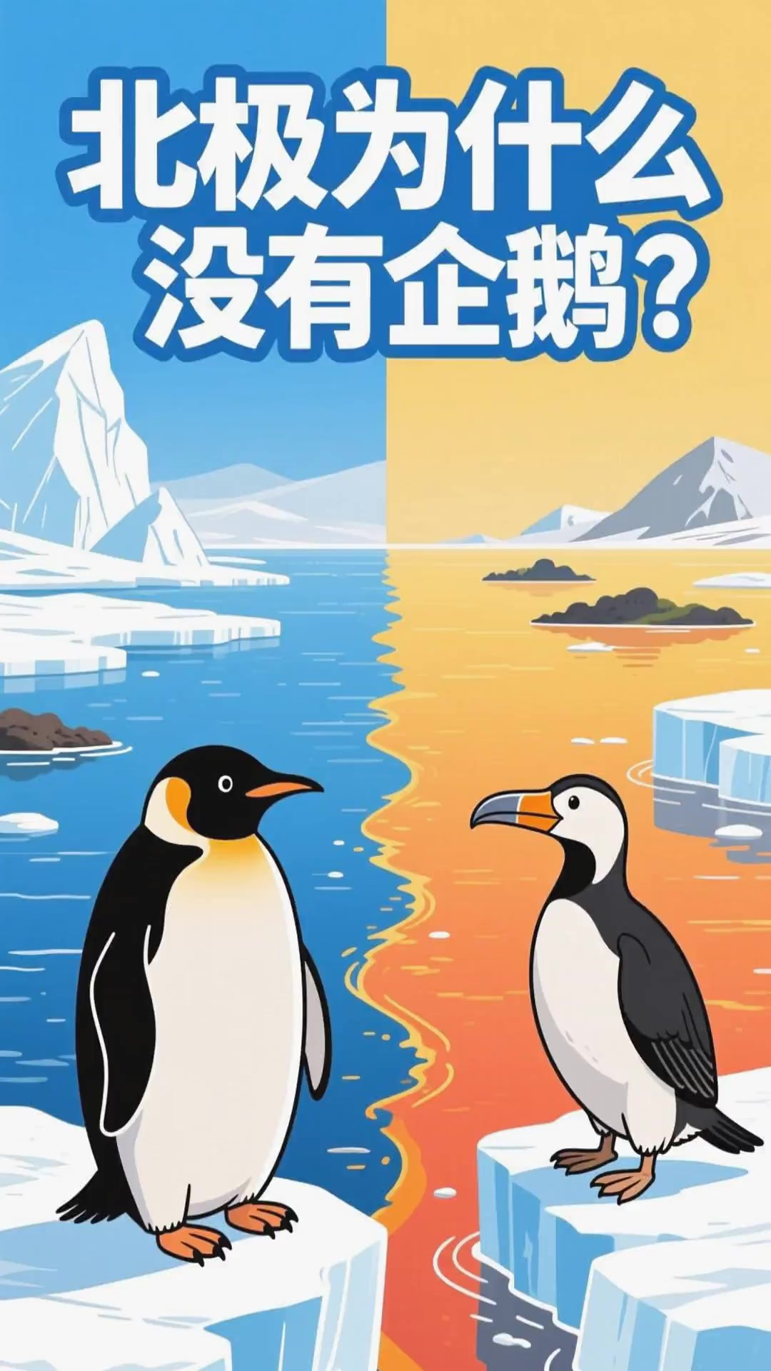 少儿科普百科,为什么北极没有企鹅呢?