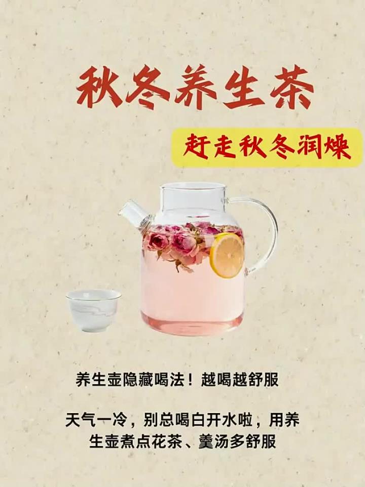 冬季暖心养生壶食谱,脸色红润不显黄!秋冬干燥,嗓子干痒、手脚冰冷,来点热饮暖身又