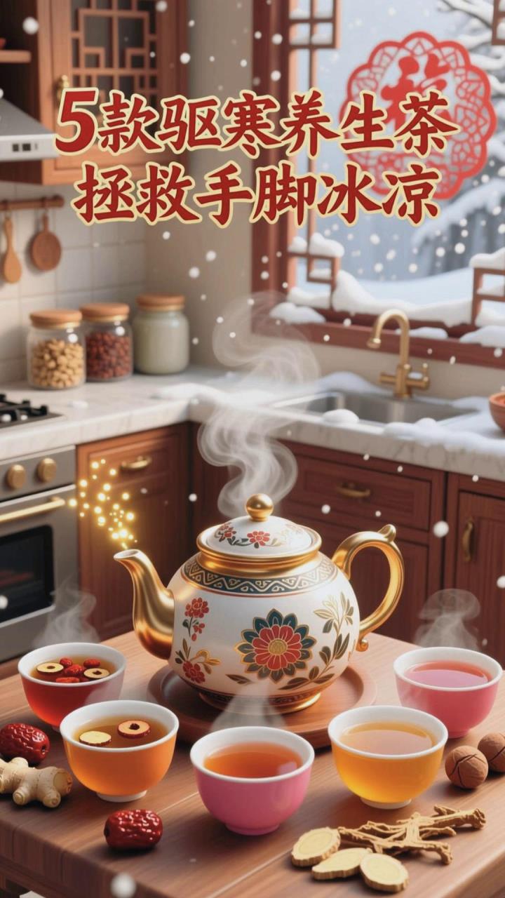 手脚冰凉救星！5款驱寒养生茶配方