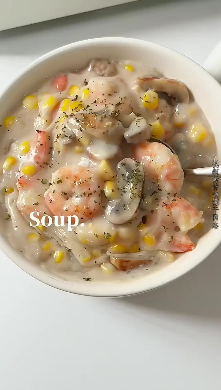 美食分享鲜掉眉毛的低卡蘑菇玉米浓汤！