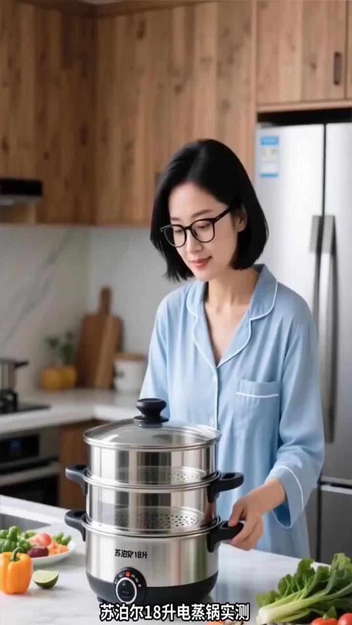 数码资讯_苏泊尔18升电蒸锅实测，大容量定时免看管，全家都能用！