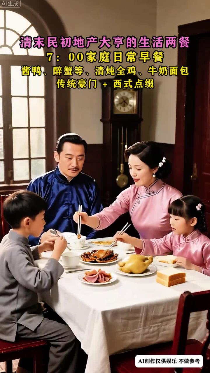 清末民初,地产大亨的日常,两餐生活大揭秘