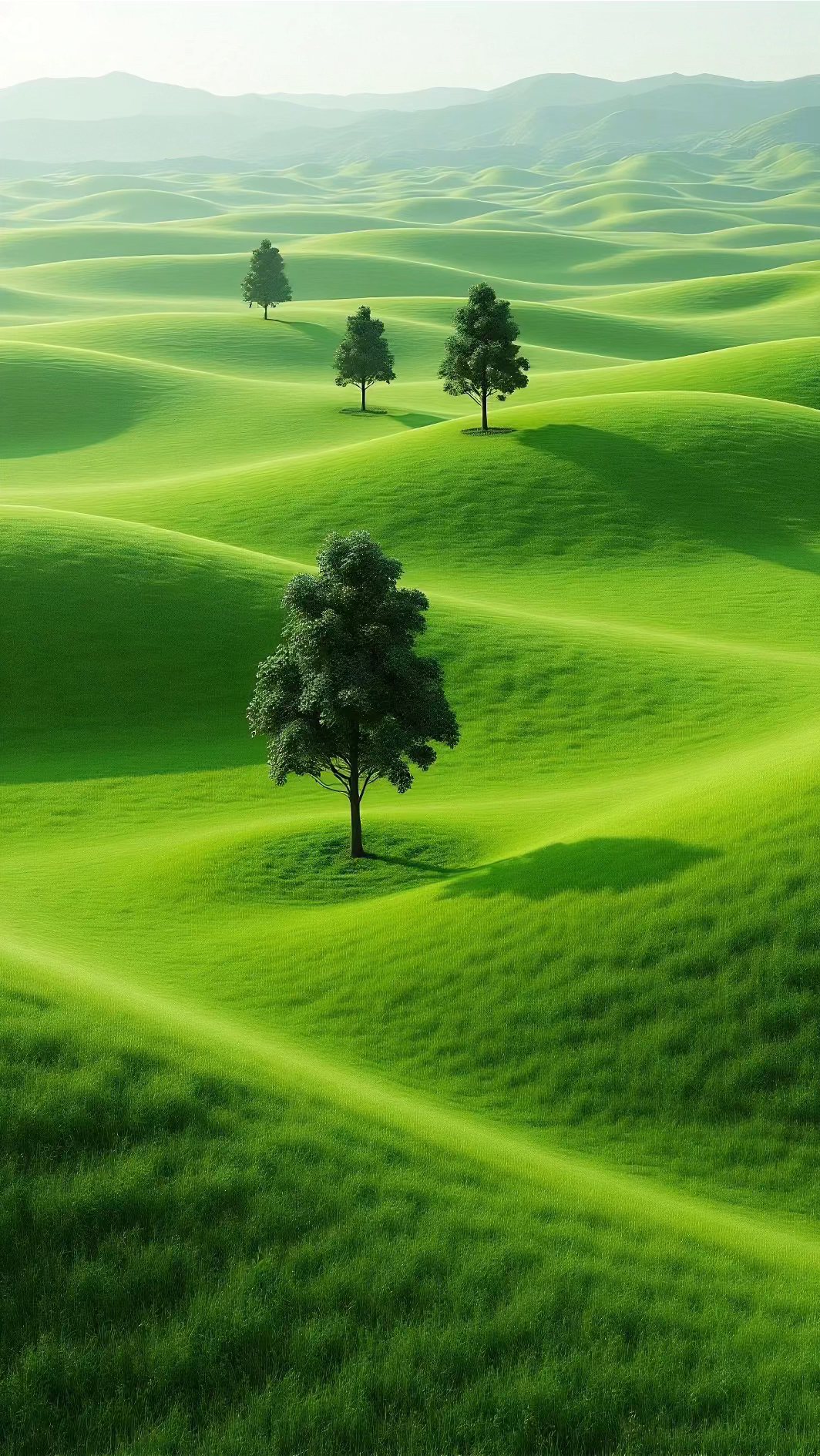 高清绿色草原手机壁纸分享