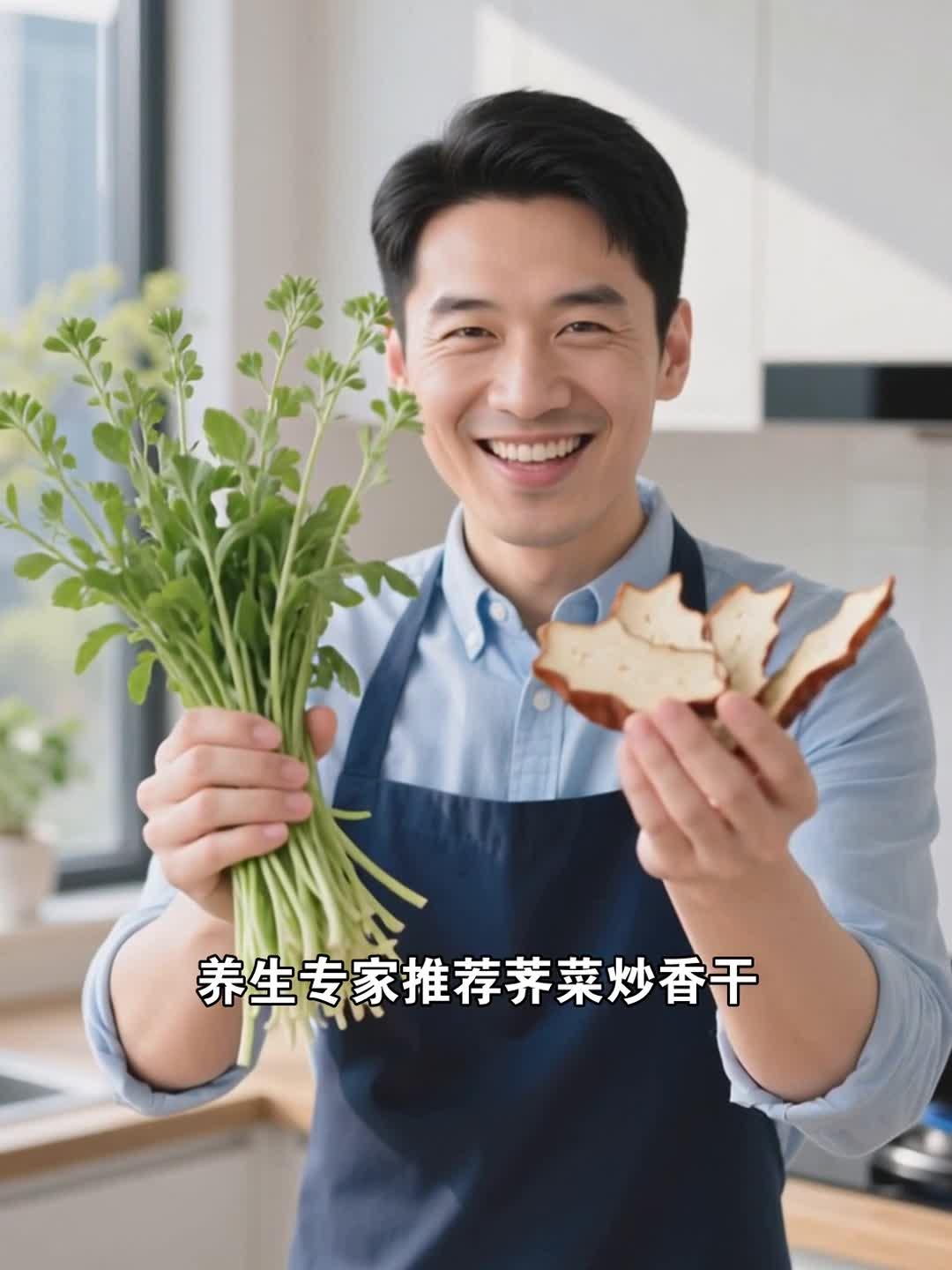 春季养肝,荠菜炒香干,清淡疏肝气