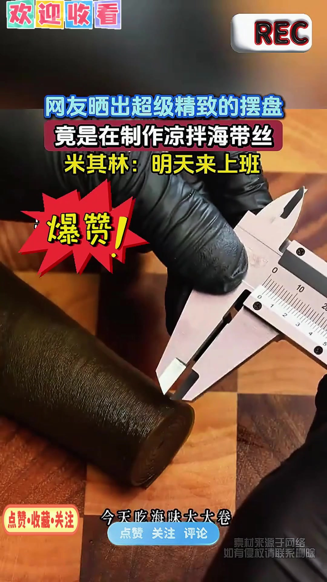 网友晒出超级精致的摆盘，竟是在制作凉拌海带丝，米其林：明天来