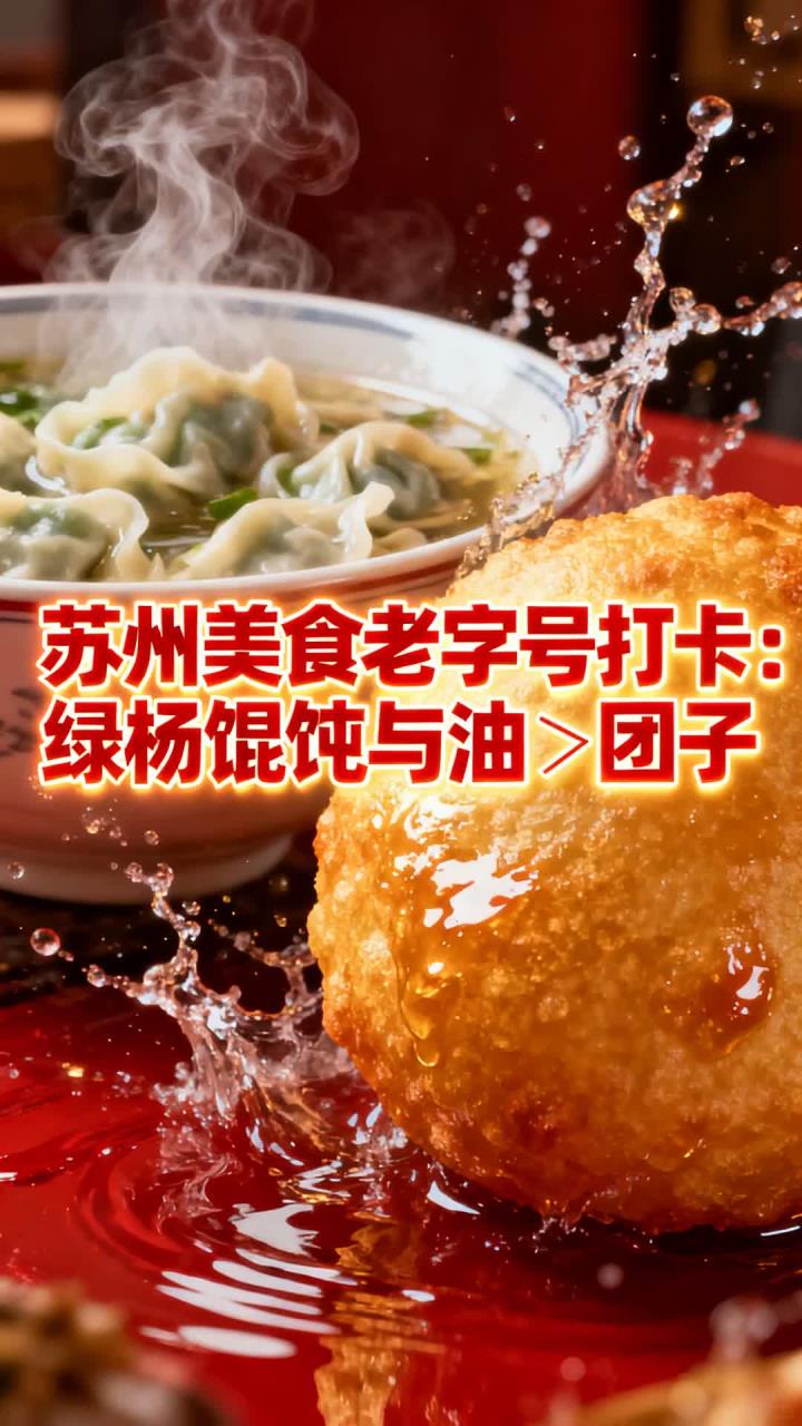 苏州美食老字号打卡：绿杨馄饨与油氽团子