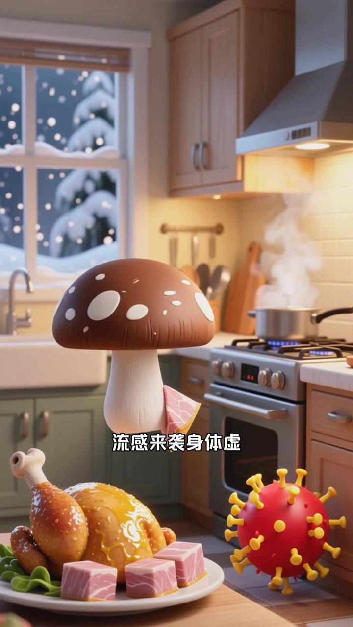 流感吃碗香菇滑鸡粥！补充能量强免疫，养生易消化