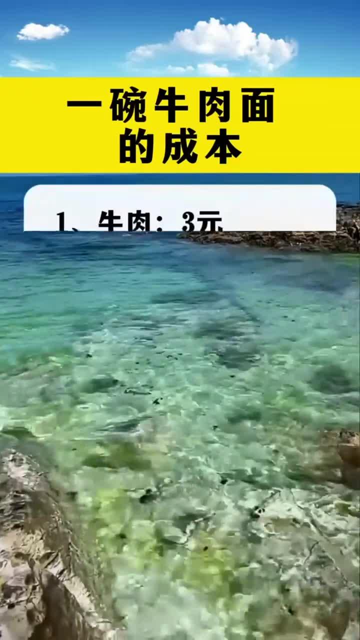 一碗牛肉面的成本