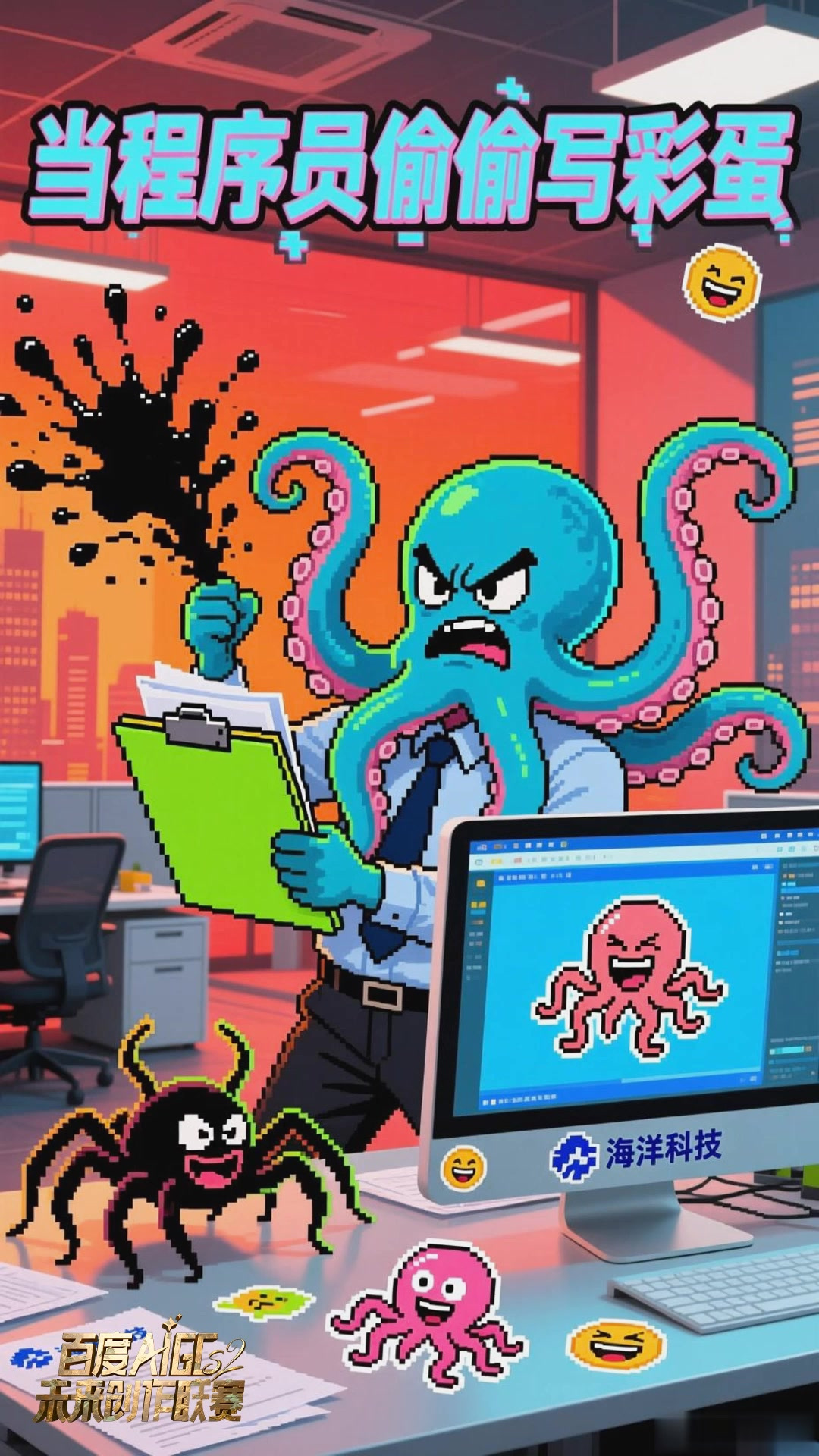 章鱼携手蜘蛛合开网络公司，为何网站频现“八爪鱼”表情包？