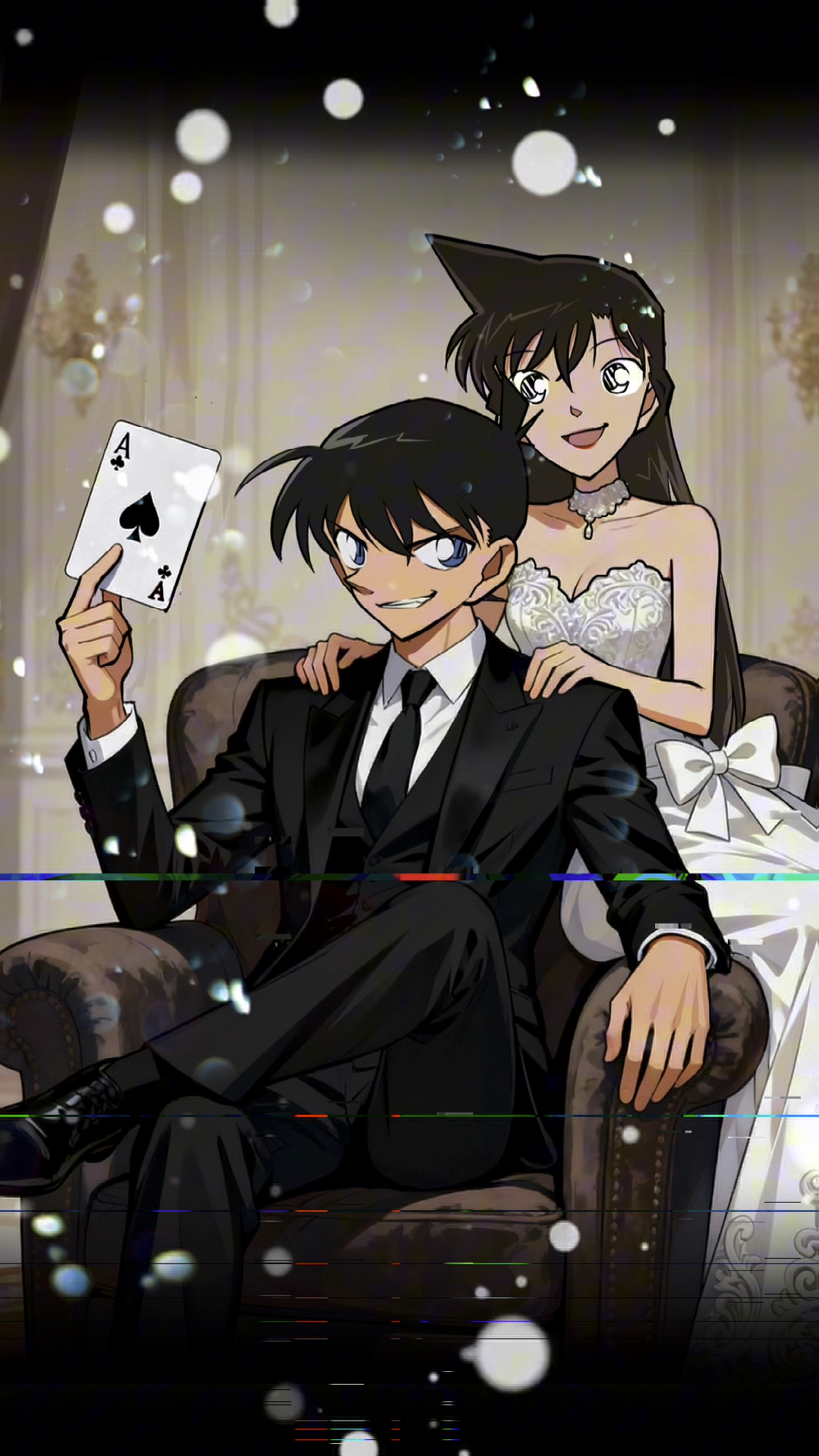 头像设计之柯南与小兰#柯南 #毛利兰 #画画