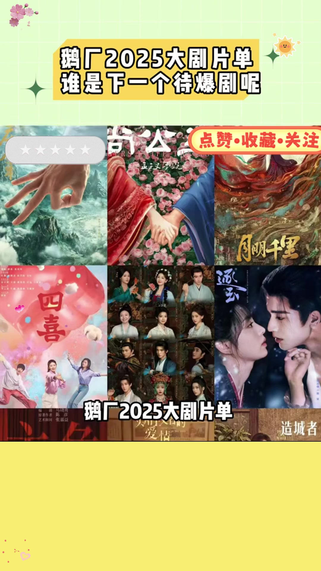 鹅厂2025大剧片单，几十部电视剧都吻了上来，谁会是下一个待