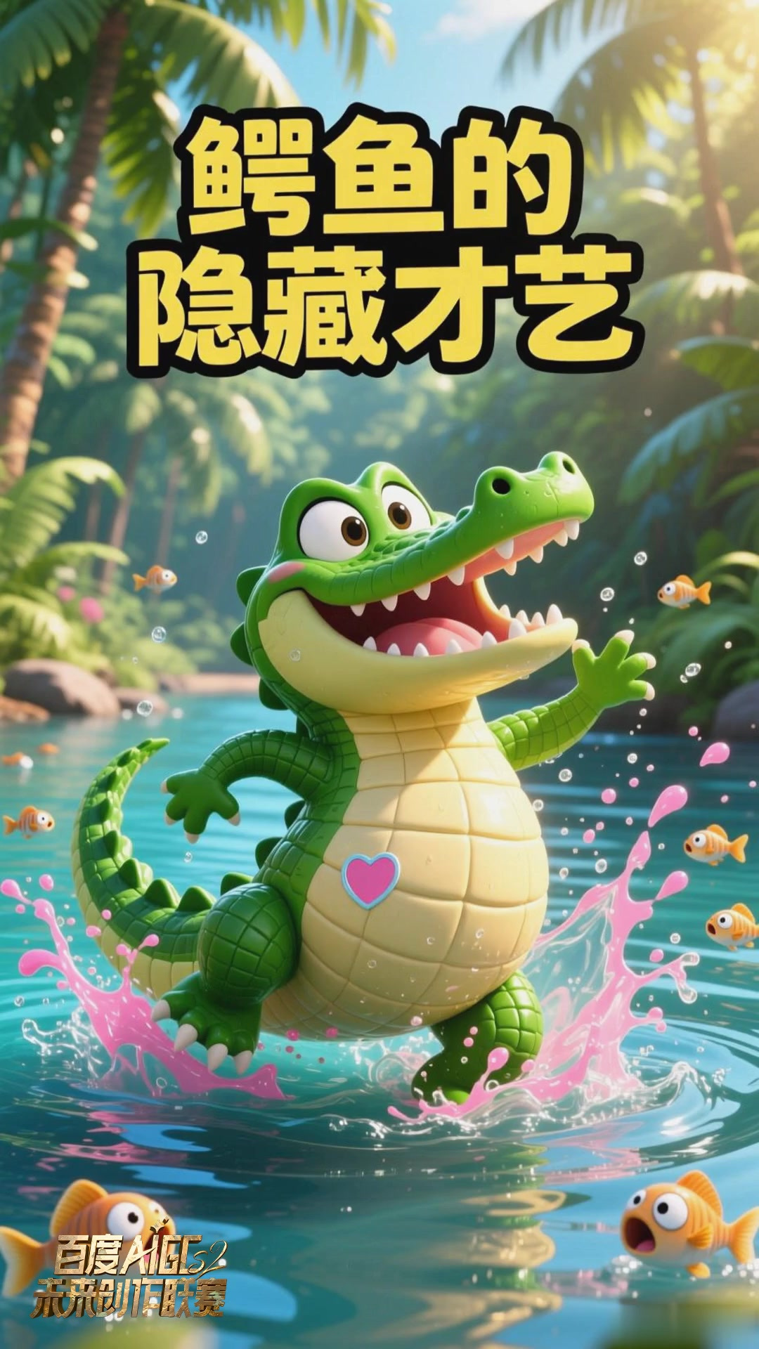 鳄鱼在水里游泳，是“靠啥独特动作前进游动小动作”？