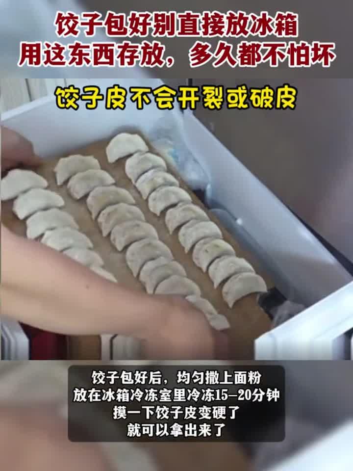 饺子别再直接塞冰箱!这样保存才新鲜