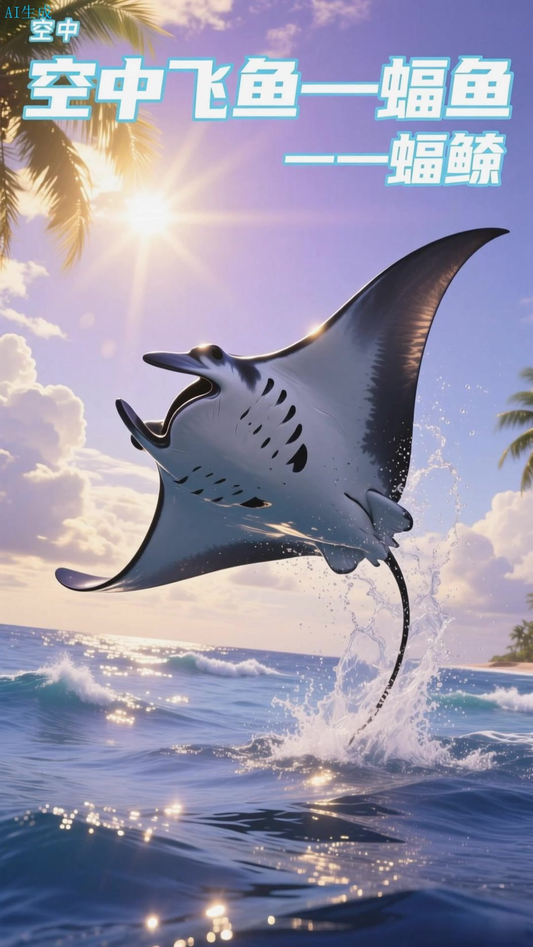 蝠鲼翻跟头：魔鬼鱼的空中特技