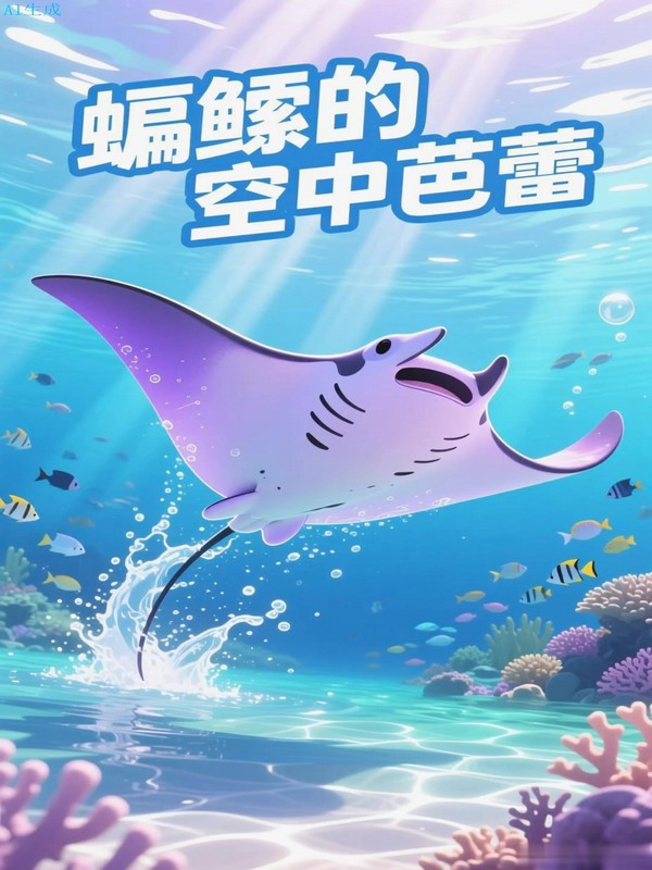 蝠鲼跃出水面：魔鬼鱼的空中舞蹈秀