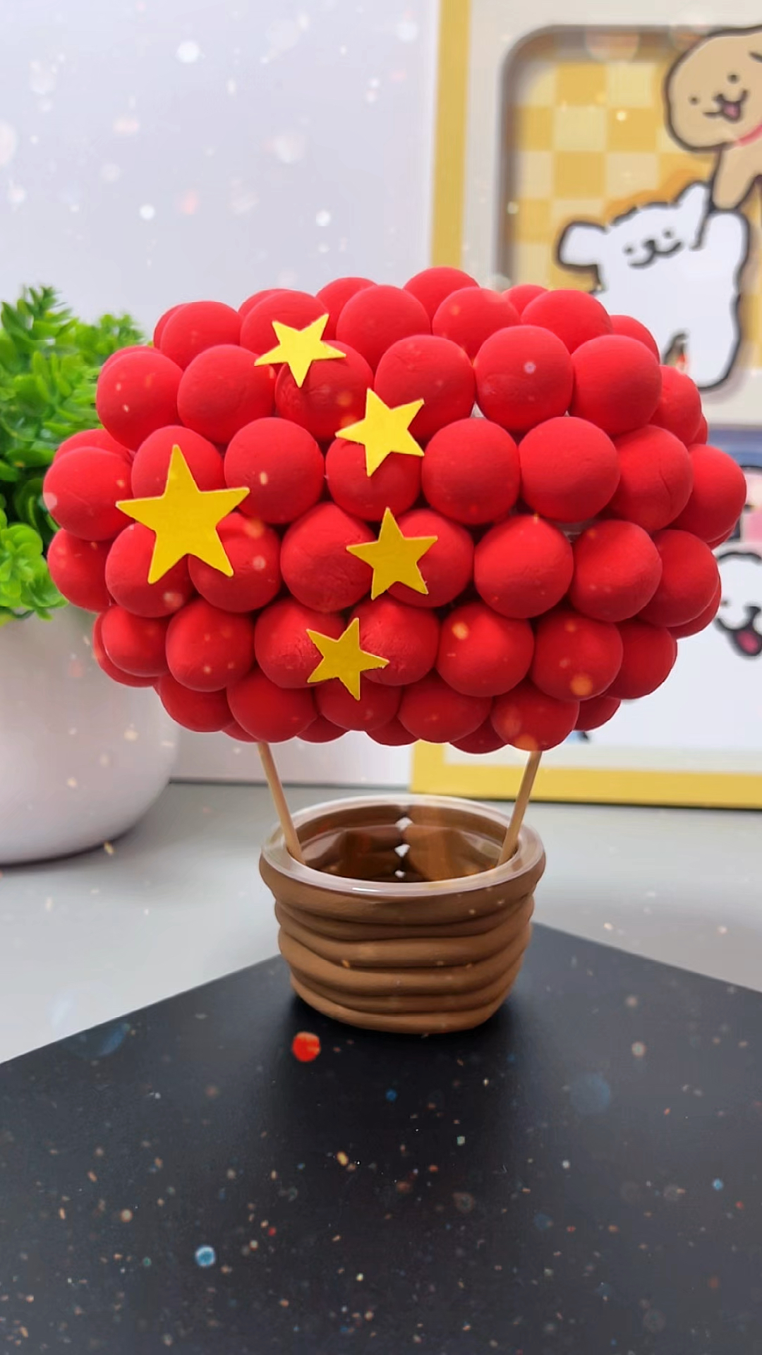 国庆节马上到了,用粘土做好看的国庆节手工吧!#粘土手工