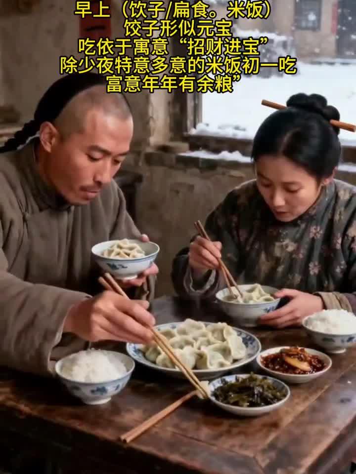 清未普通家庭大年初一的三餐吃什么?