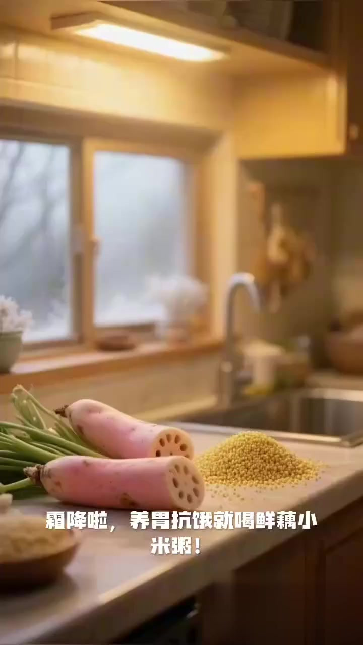 霜降喝鲜藕小米粥!绵密养胃还抗饿