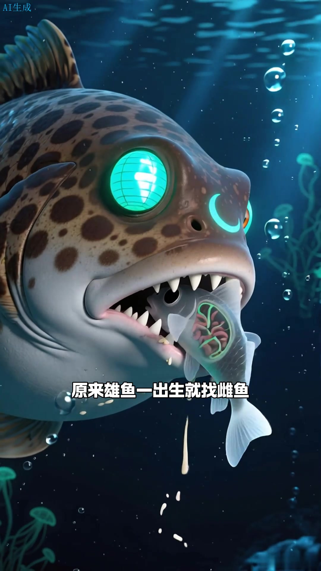 安康鱼雄性最终成为雌性的附属