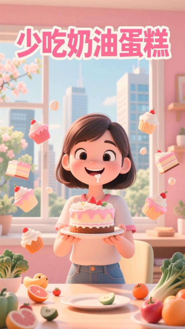 少吃奶油蛋糕!减少负担,养生控体重!