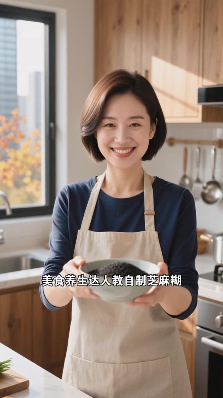 自制芝麻糊,健康养生补能量～