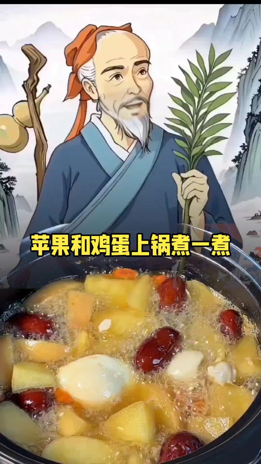 苹果和鸡蛋一起煮,居然这么厉害,全身轻松了