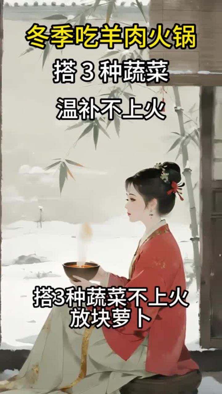 健康常识:冬季吃羊肉火锅:搭3种蔬菜,温补不上火