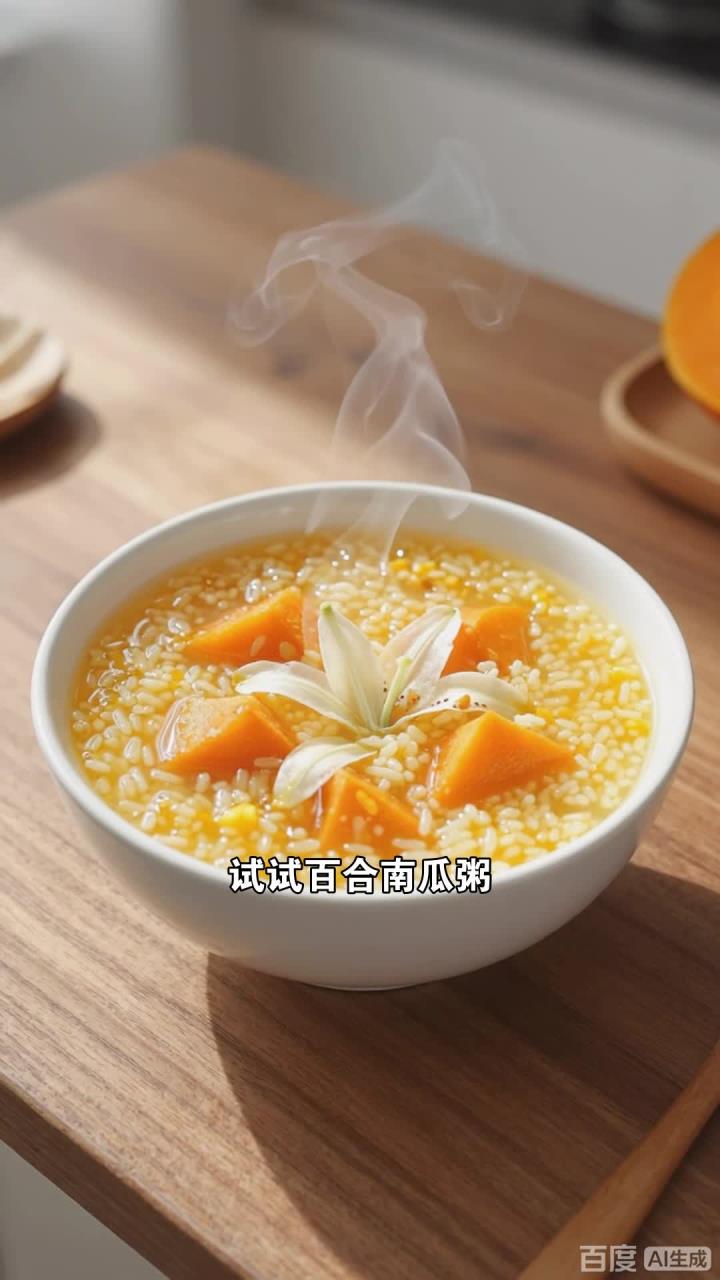常煮百合南瓜粥，滋阴润肺调和脾胃状态