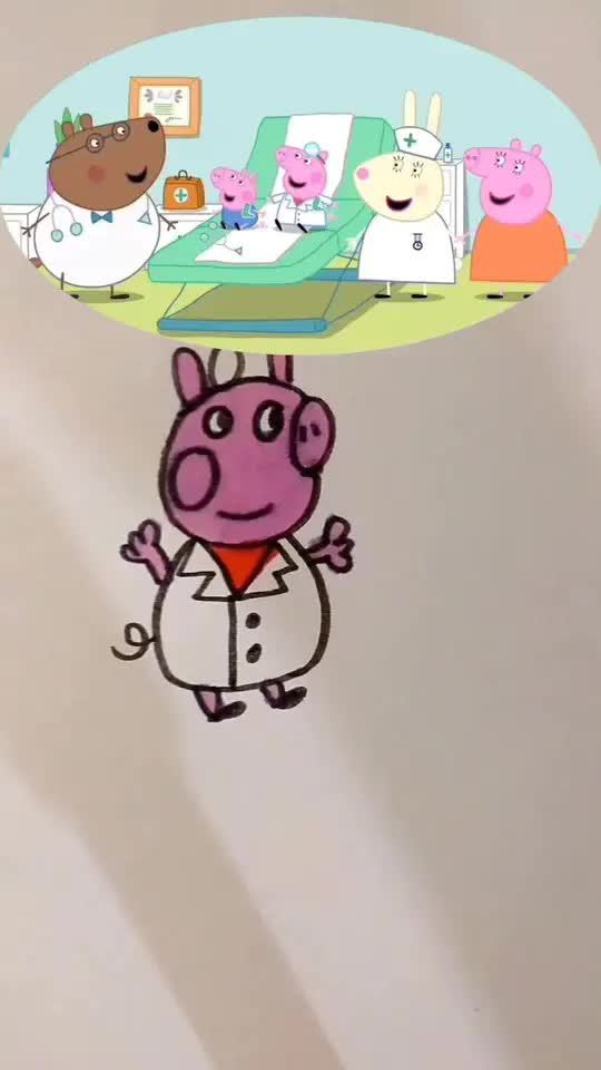 小猪佩奇创意儿童画