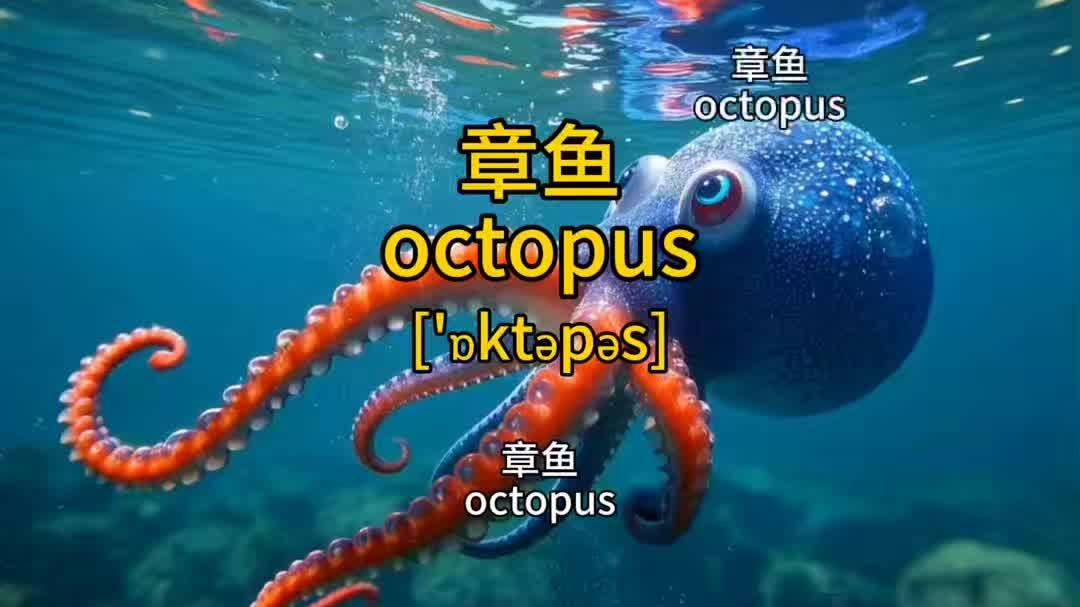 “章鱼”的英语怎么说？打在评论区，增强记忆！