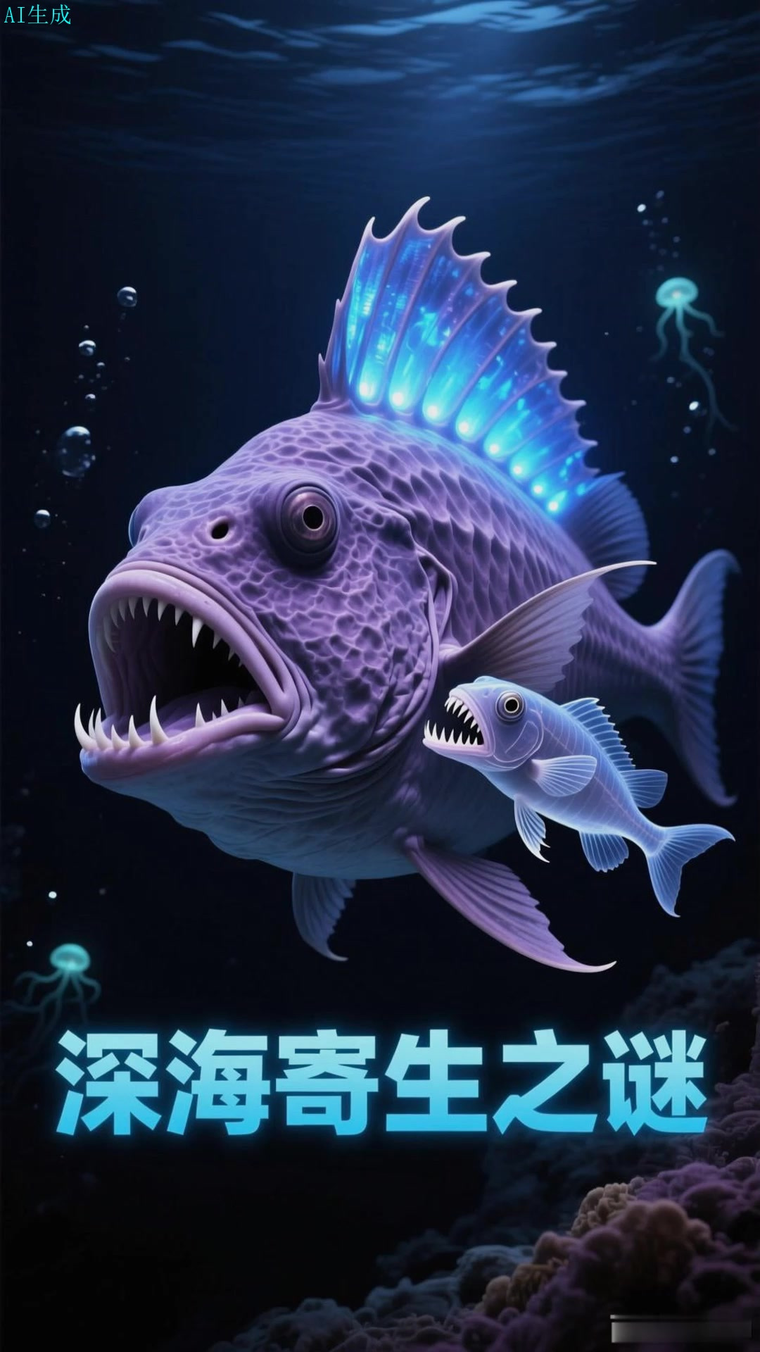 琵琶鱼种群适应深海,独特繁殖方式,延续物种