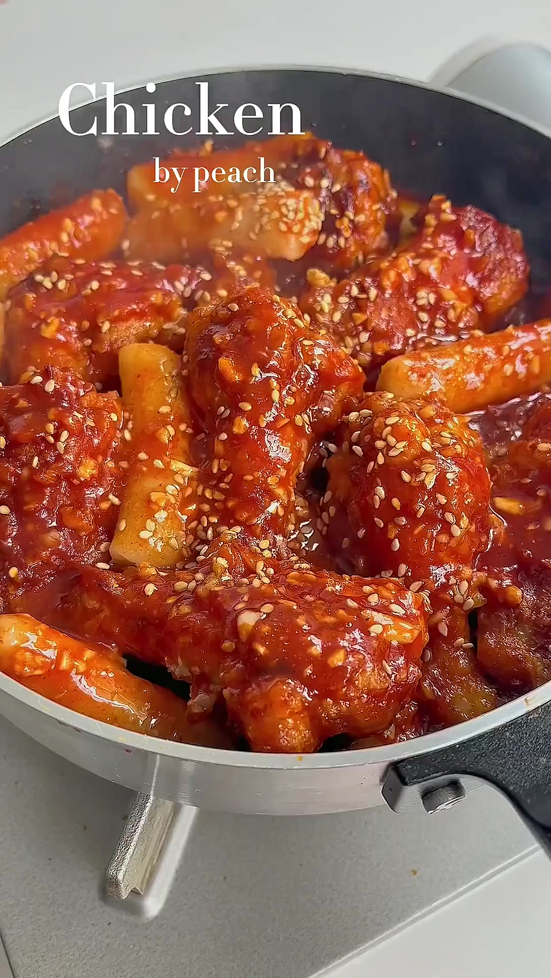 美食分享超简单的韩式年糕炸鸡～真的超过瘾。