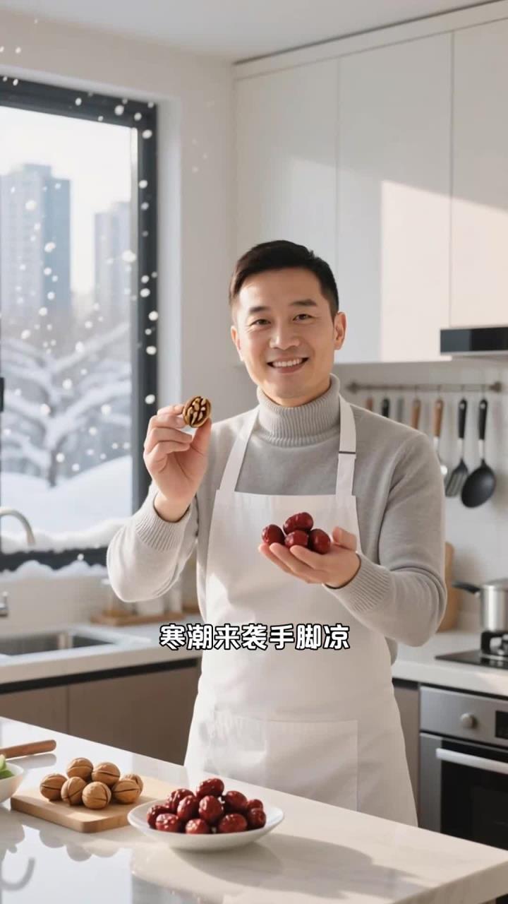 寒潮来袭熬碗核桃红枣粥，健康养生补脑补血超合适～