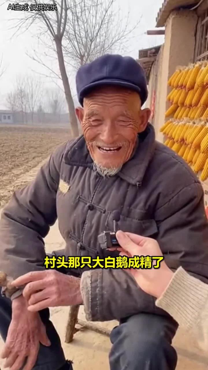 村头大白鹅成精了？专抢手机你敢信！