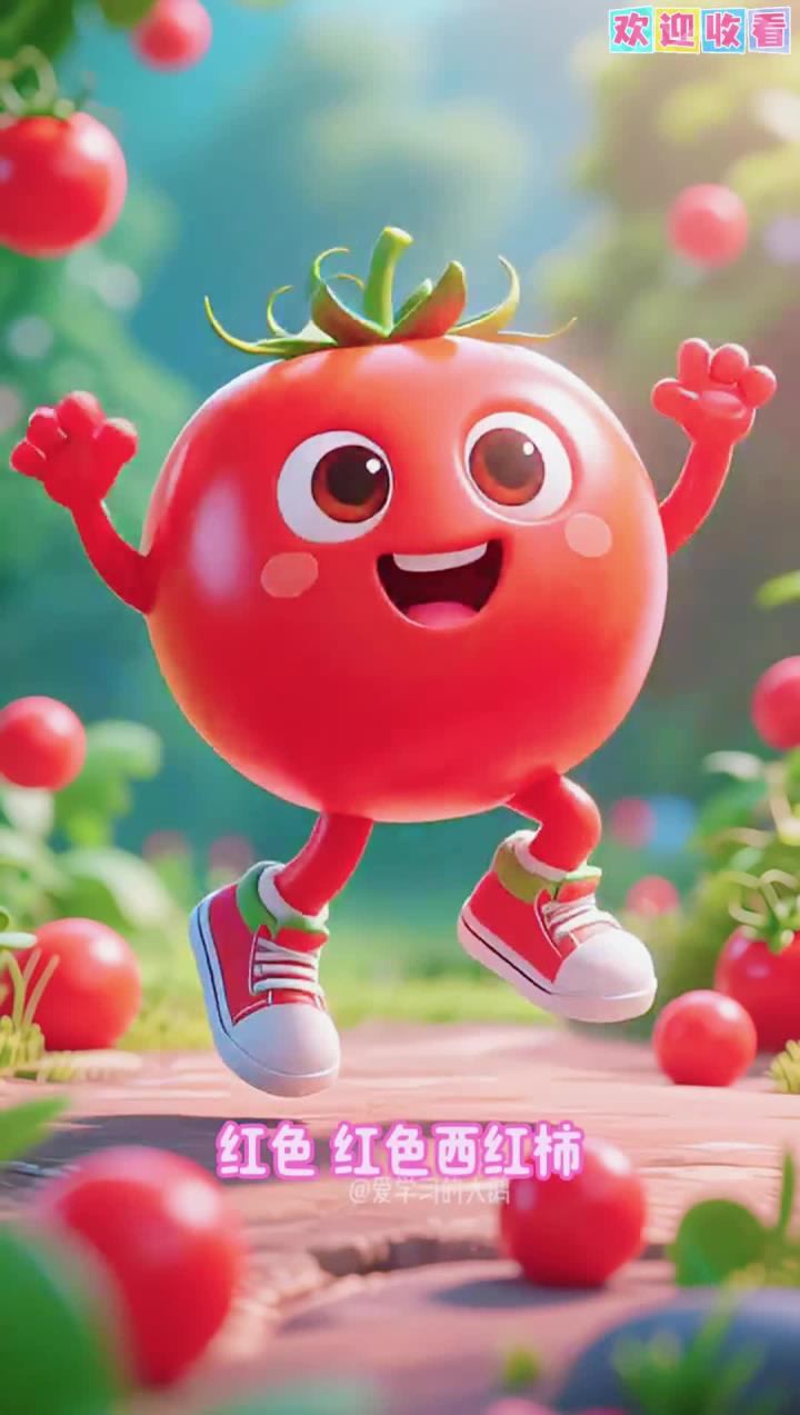 启蒙早教儿歌《蔬菜水果歌》蔬菜水果儿歌，认识蔬菜水果，宝宝认颜色，儿童启蒙早教