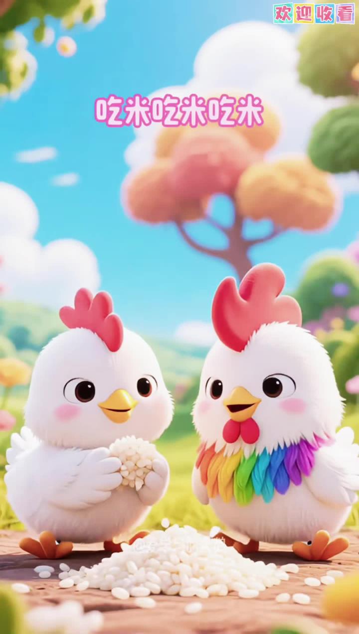 早教启蒙儿歌《小鸡吃米》，小鸡吃米吃米吃米，儿童启蒙早教儿歌，好听的儿歌，0-3岁
